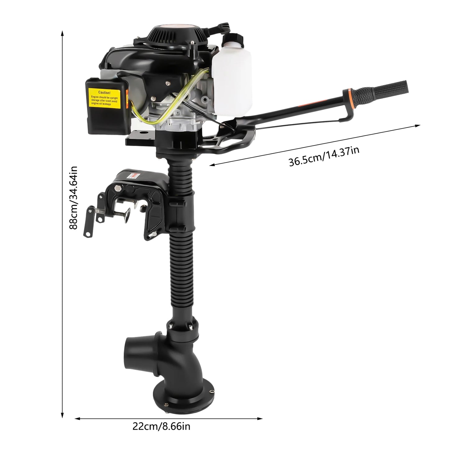 4HP 55cc 4Stroke Outboard Motor With Jet Pump And Tilt