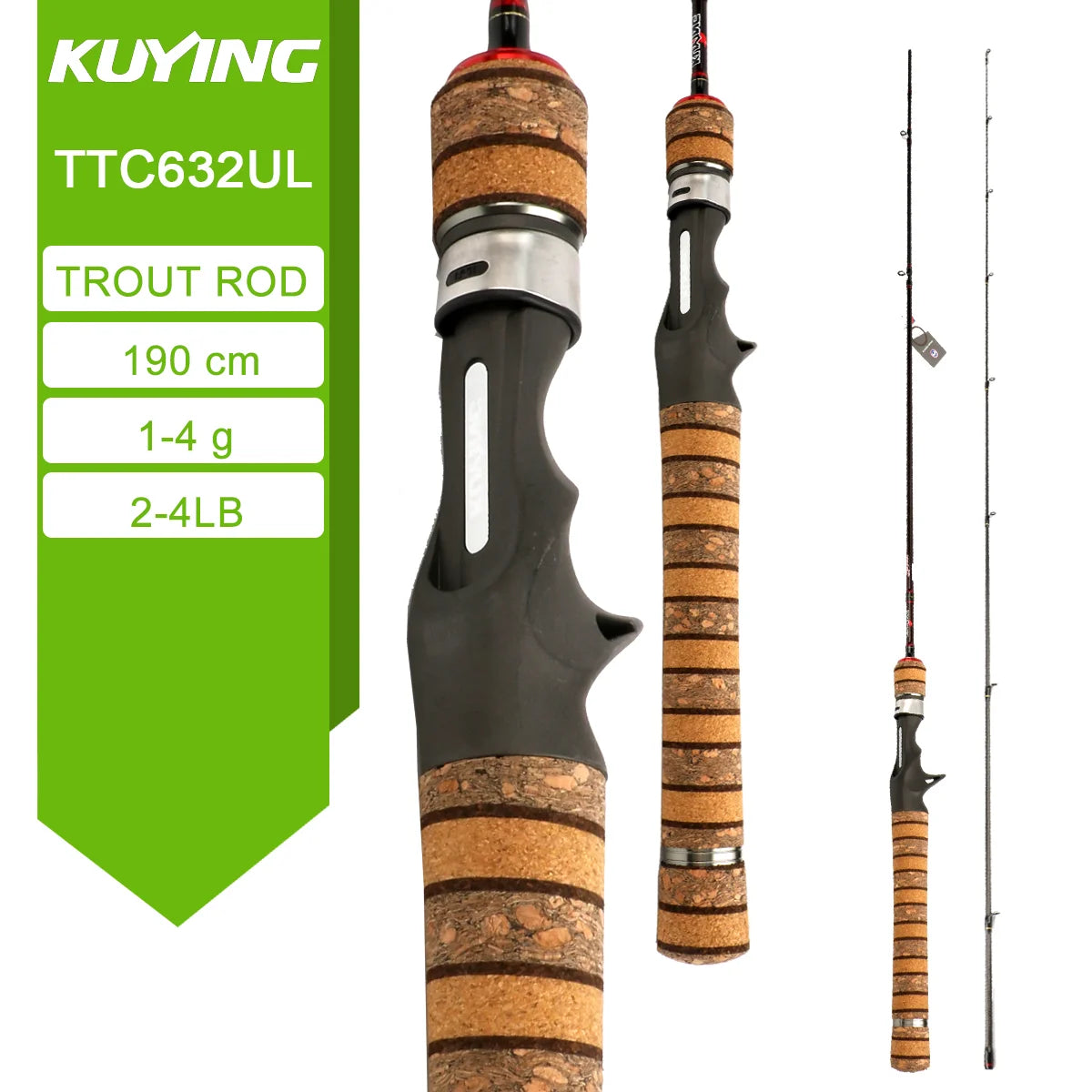 Kuying Teton Ultra Light Spinning Rod Carbon Fast Action