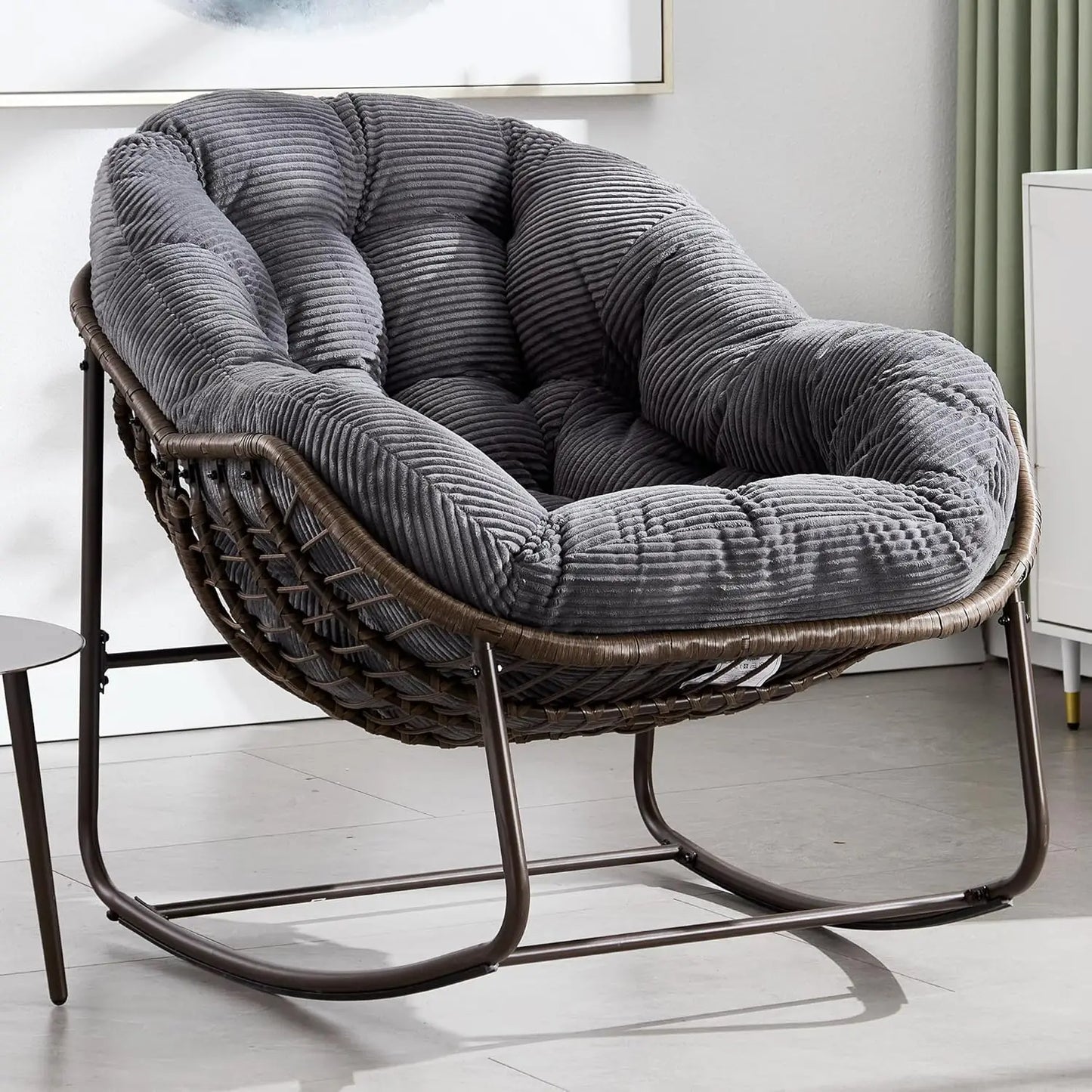 Papasan Rocking Chair Outdoor Indoor Egg Design Patio