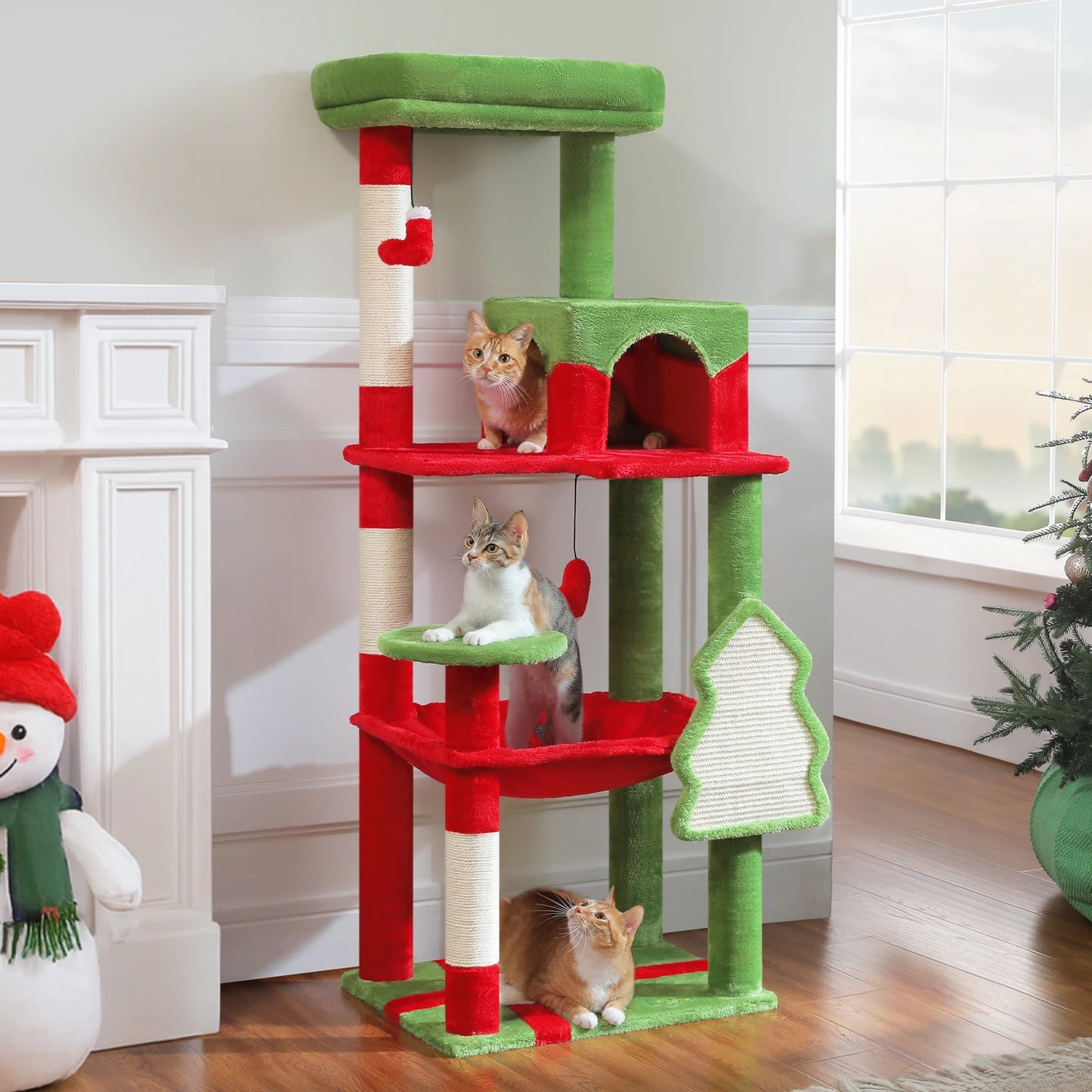PawZ Road 5 Tier Indoor Cat Tree With Hammock