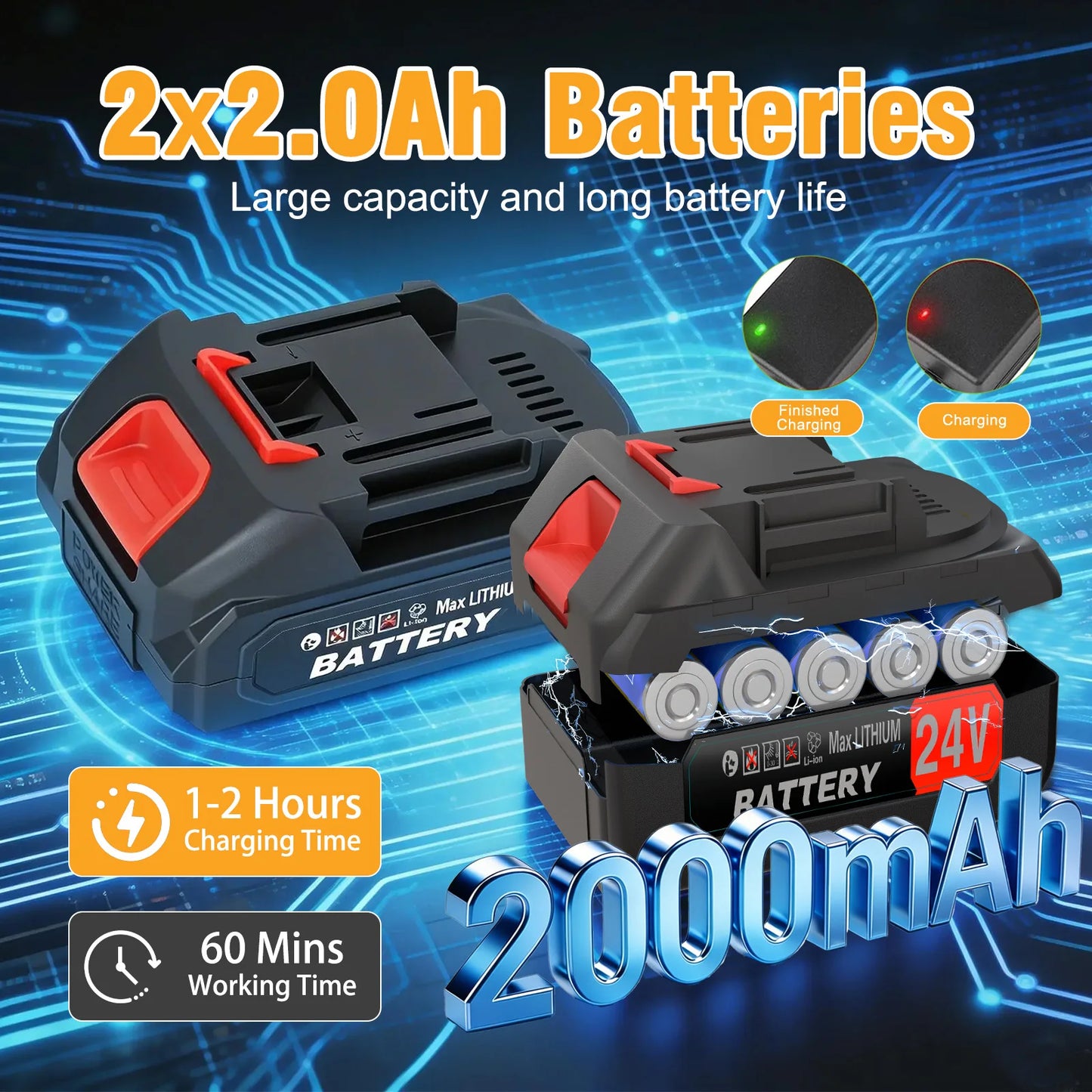 Cordless Hedge Trimmer With Batteries And Charger