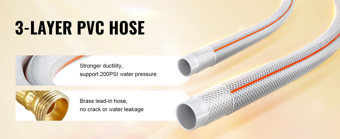 SucceBuy Retractable Hose Reel With 180 Degree Swivel Wall Mount